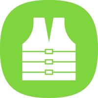 Life Jacket Glyph Curve Icon vector