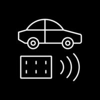 Remote Vehicle Line Inverted Icon vector