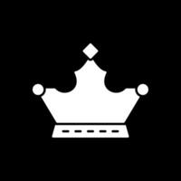monarquía glifo invertido icono vector