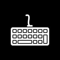 icono de glifo de teclado invertido vector