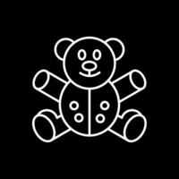 icono de línea de oso invertida vector