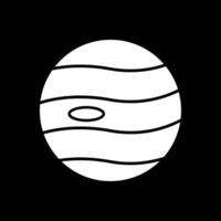 Planet Glyph Inverted Icon vector