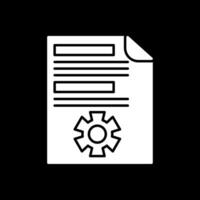 Project Management Glyph Inverted Icon vector