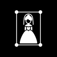 Wedding Photography Glyph Inverted Icon vector