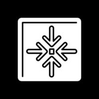 Shrink Glyph Inverted Icon vector