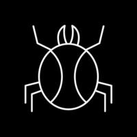 icono de línea de araña invertida vector