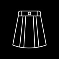 Long Skirt Line Inverted Icon vector