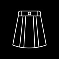 Long Skirt Line Inverted Icon vector