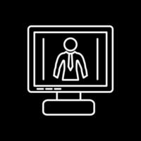 Business People Line Inverted Icon vector