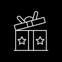 Gift Line Inverted Icon vector