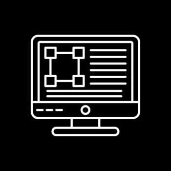 Web Design Line Inverted Icon vector