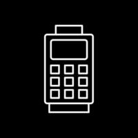 Card Reader Line Inverted Icon vector