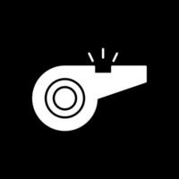 Whistle Glyph Inverted Icon vector