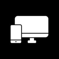 Devices Glyph Inverted Icon vector