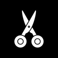 Scissors Glyph Inverted Icon vector