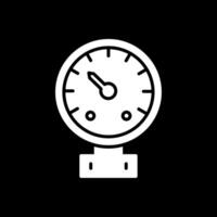 Gauge Glyph Inverted Icon vector