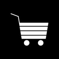 Trolley Glyph Inverted Icon vector