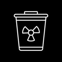 Toxic Waste Line Inverted Icon vector