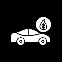 Eco Transporation Glyph Inverted Icon vector