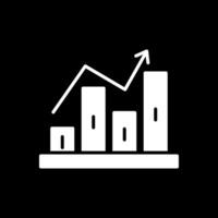 Stock Market Glyph Inverted Icon vector