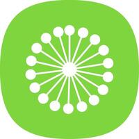 Mimosa Glyph Curve Icon vector