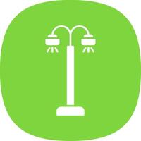 Street Lamp Glyph Curve Icon vector