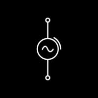 AC Voltage Source Line Inverted Icon vector