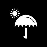 Umbrella Glyph Inverted Icon vector