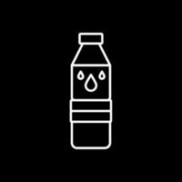 Water Bottle Line Inverted Icon vector