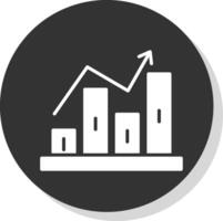 Stock Market Glyph Grey Circle Icon vector