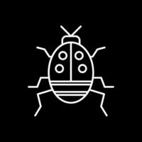 Bug Line Inverted Icon vector