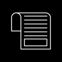Document Line Inverted Icon vector