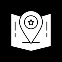 Gps Glyph Inverted Icon vector