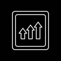 Up Arrow Line Inverted Icon vector