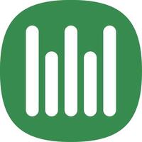 Vertical Align Bottom Glyph Curve Icon vector