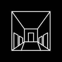 Hallway Line Inverted Icon vector