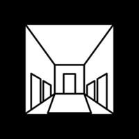 Hallway Glyph Inverted Icon vector