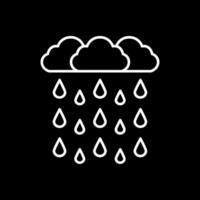 Heavy Rain Line Inverted Icon vector