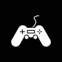 Gaming Glyph Inverted Icon vector