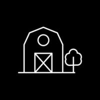 Barn Line Inverted Icon vector