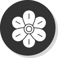 Hyacinth Glyph Grey Circle Icon vector