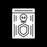 Shield Glyph Inverted Icon vector