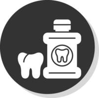 Mouthwash Glyph Grey Circle Icon vector