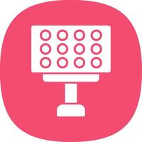 Stadium Lights Glyph Curve Icon vector
