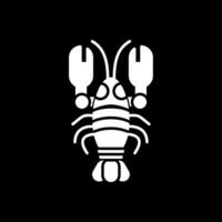 Lobster Glyph Inverted Icon vector