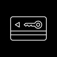 Key Card Line Inverted Icon vector