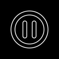 Pause Line Inverted Icon vector