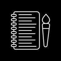Sketchbook Line Inverted Icon vector