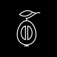 Loquat Line Inverted Icon vector
