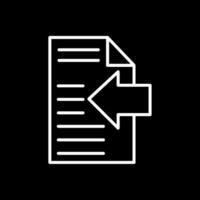 Import Line Inverted Icon vector